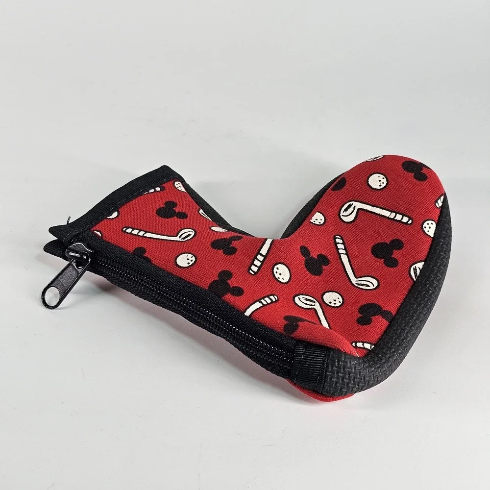 Disney Mickey Golf Club Head Cover NOS Hidden Mickey Mouse Zip W/ Divot USA